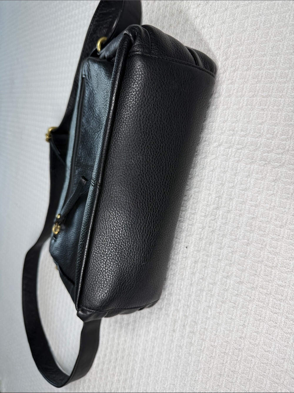 Great American Leather Works black leather crossbody shoulder bag western - Picture 7 of 16
